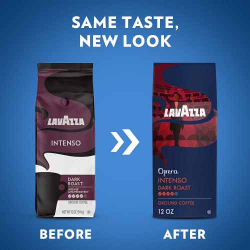 LavAzza Intenso Dark Roast Ground Coffee Perspective: right