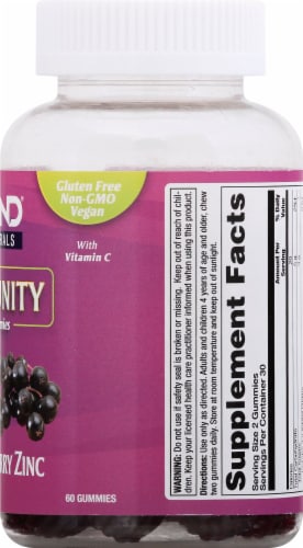 Zand Elderberry Zinc Immune Support Dietary Supplement Gummies Perspective: right