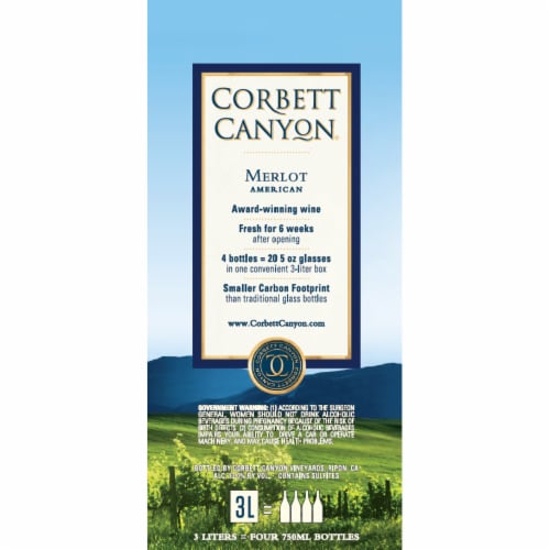 Corbett Canyon Merlot Red Wine Box Perspective: right