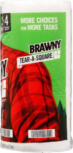 Brawny® Tear-A-Square Double Paper Towels Perspective: right