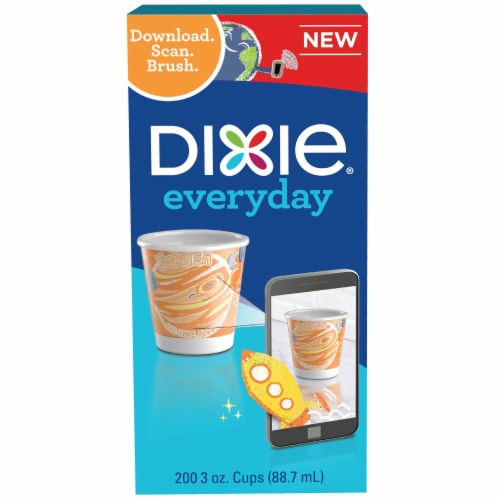 Dixie Everyday Disposable Printed Paper Bath Cups Perspective: right