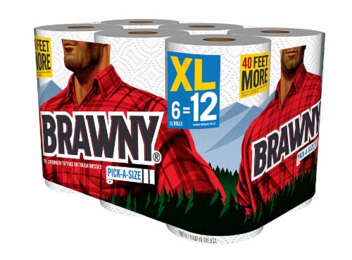 Brawny Pick-A-Size XL Roll Paper Towels Perspective: right