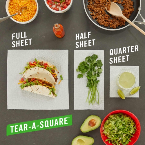 Brawny® Tear-A-Square® Paper Towels 3 Sheet Size Strong Paper Towel Perspective: right