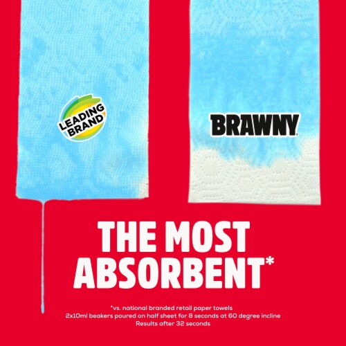 Brawny® Tear-A-Square® 3 Ply Paper Towels Mega Roll Perspective: right