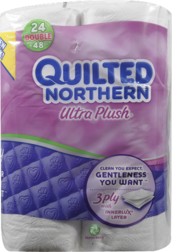 Quilted Northern 24 Double Ultra Plush Toilet Tissue Perspective: right