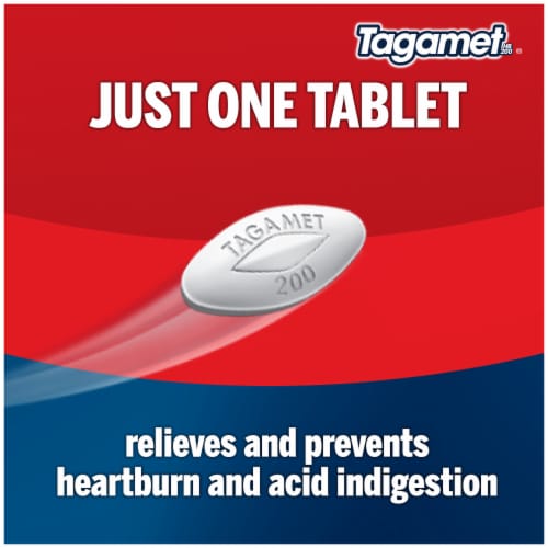 Tagamet Cimetidine Acid Reducer Heartburn Relief Tablets 200mg Perspective: right