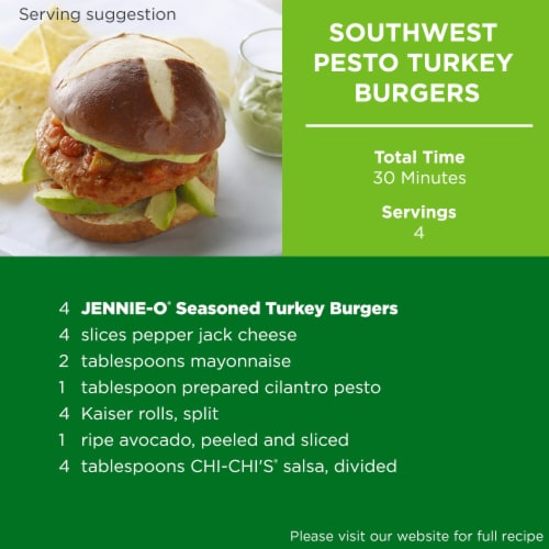 Jennie-O® Frozen Seasoned Turkey Burgers Perspective: right