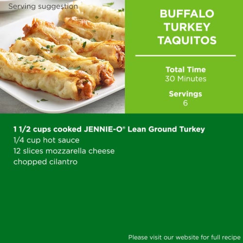 Jennie-O® Ground Turkey 93% Lean / 7% Fat - 1 Lb. Tray Perspective: right