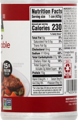 Gardein Plant-Based Be'f and Country Vegetable Soup Perspective: right
