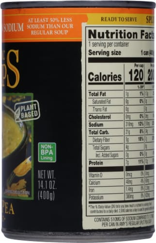 Amy's® Organic Light in Sodium Split Pea Soup Perspective: right