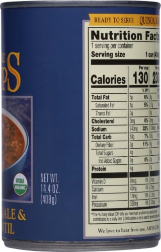 Amy's® Organic Soups Quinoa Kale and Red Lentil Soup Perspective: right
