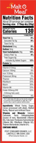 Malt-O-Meal® Chocolate Hot Wheat Cereal Perspective: right
