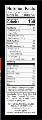 Better Oats® Maple & Brown Sugar Steel Cut Instant Oatmeal with Flax Seeds Perspective: right