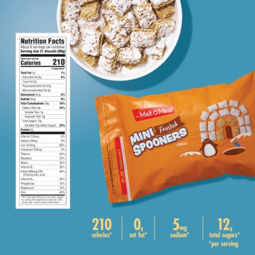 Malt-O-Meal Frosted Mini Spooners Bag Cereal Perspective: right