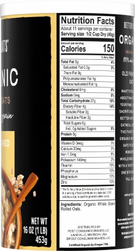 Better Oats® Organic Old Fashioned Oats Perspective: right