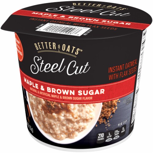 Better Oats™ Steel Cut Maple & Brown Sugar Instant Oatmeal with Flax Seeds,  1.95 oz - Fred Meyer