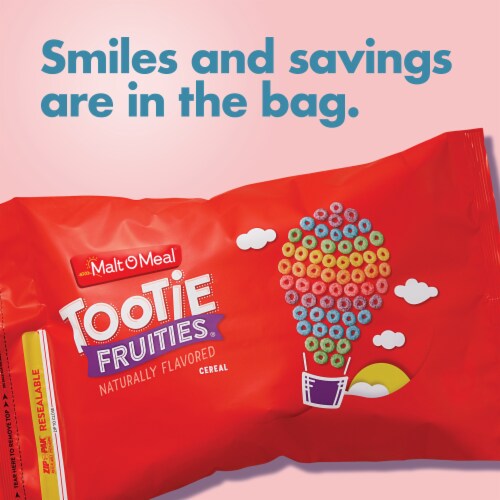 Malt-O-Meal Tootie Fruities Family Size Bag Cereal Perspective: right