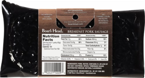 Boar’s Head Breakfast Pork Sausage Perspective: right