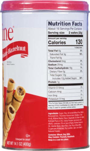 Pirouline® Chocolate Hazelnut Creme Filled Wafers Perspective: right