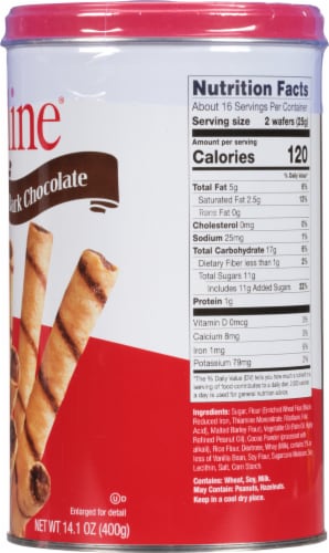 Creme De Pirouline® Dark Chocolate Rolled Wafers Perspective: right