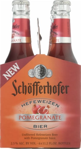 Schofferhofer Hefeweizen Pomegranate Bier Beer Perspective: right