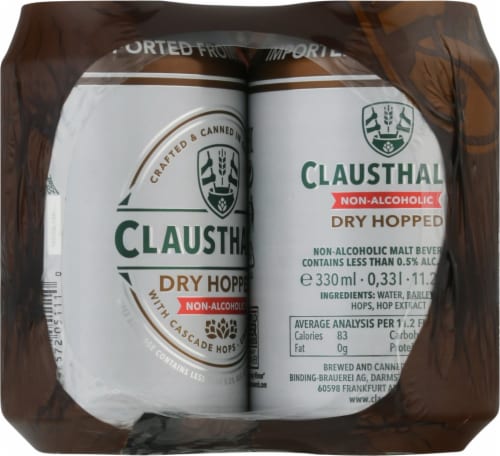 Clausthaler Dry Hopped Non-Alcoholic Beer Perspective: right