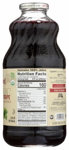 Lakewood Organic Pure Concord Grape Juice Perspective: right