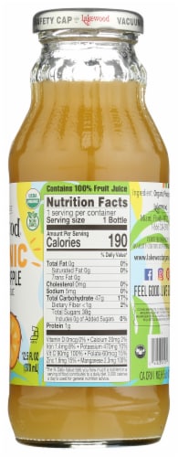 Lakewood Organic Pure Pineapple Fruit Juice Perspective: right