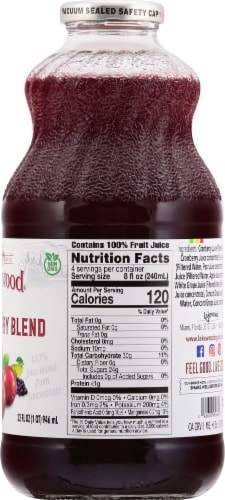 Lakewood Organic Cranberry Juice Perspective: right