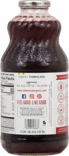 Lakewood Pure Cranberry Juice Perspective: right