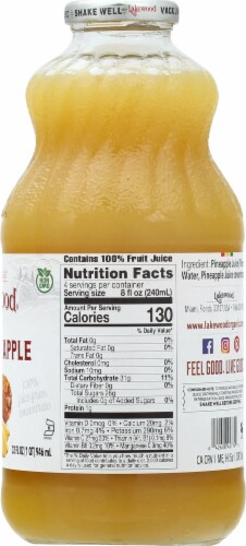 Lakewood Organic Pure Pineapple Juice Perspective: right