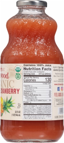 Lakewood® Organic Pineapple Cranberry Juice Perspective: right
