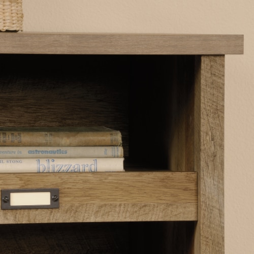 Sauder Adept Craftsman Oak Finish Storage Credenza Perspective: right