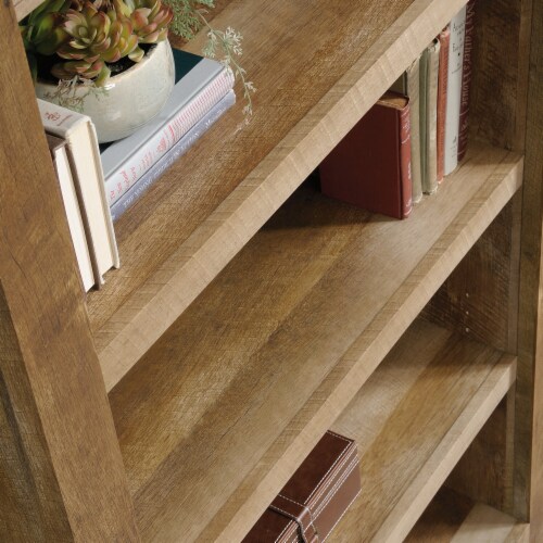 Sauder Dakota Pass Craftsman Oak 5-Shelf Bookcase Perspective: right