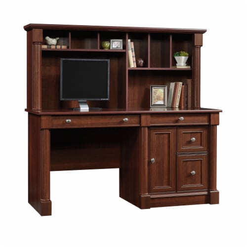 Sauder palladia computer shop desk with hutch