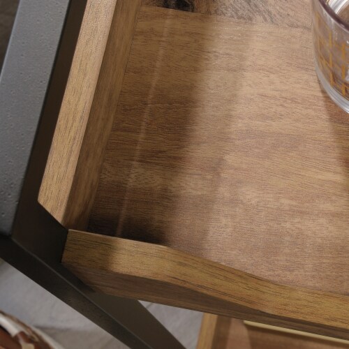 Sauder North Avenue Engineered Wood/Metal Bar Cart in Sindoori Mango Perspective: right