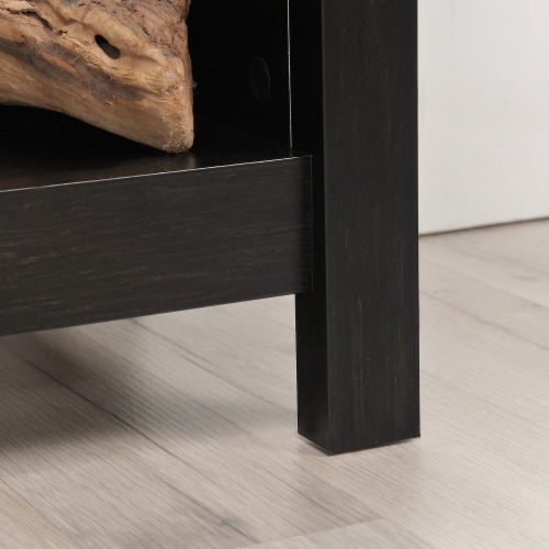 Sauder County Line ® Storage Console TV Stand in Estate Black Perspective: right