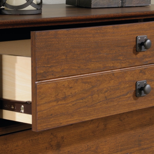 Sauder Carson Forge Engineered Wood 4-Drawer Bedroom Chest in Washington Cherry Perspective: right