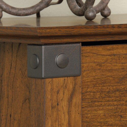 Sauder Carson Forge Engineered Wood 6-Drawer Double Dresser in Washington Cherry Perspective: right