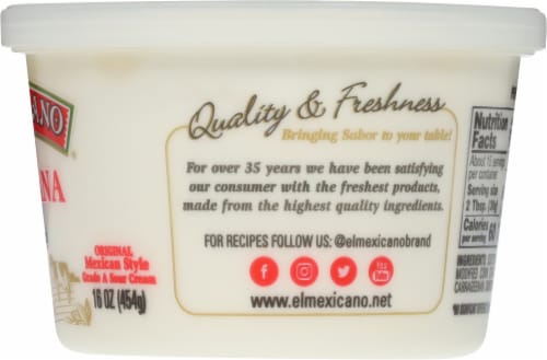 El Mexicano® Crema Mexicana With Sea Salt Sour Cream Perspective: right