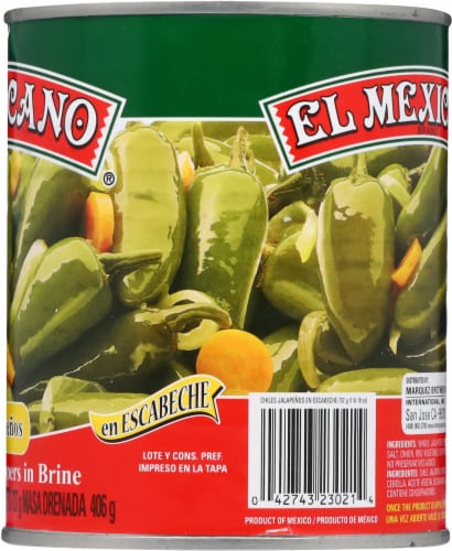 El Mexicano® Whole Jalapeno Peppers in Brine Perspective: right