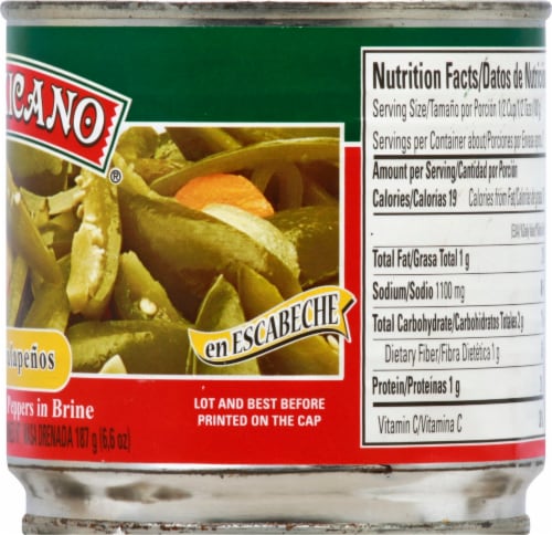 El Mexicano® Sliced Jalapeno Peppers in Brine Perspective: right