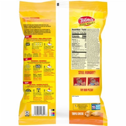 Totino's Pizza Rolls Triple Cheese Flavored Frozen Snacks Perspective: right