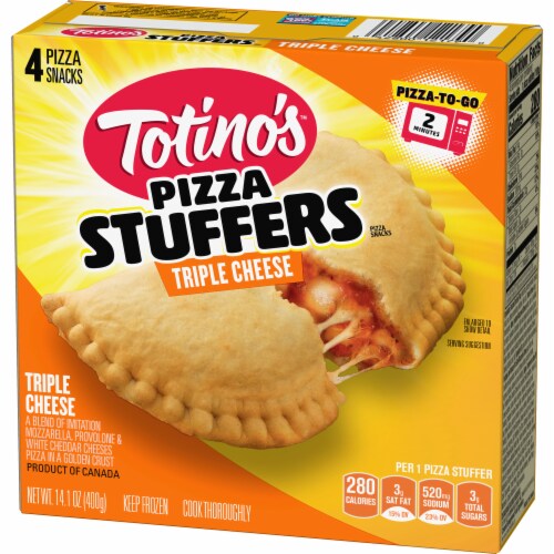 Totino's Pizza Stuffers Triple Cheese Flavored Frozen Snacks Perspective: right