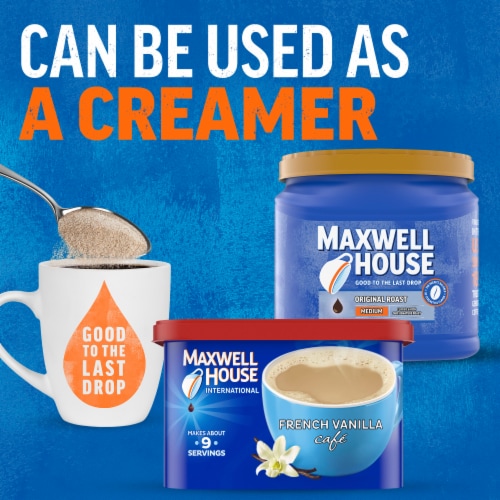 Maxwell House International French Vanilla Cafe-Style Instant Coffee Beverage Mix Perspective: right