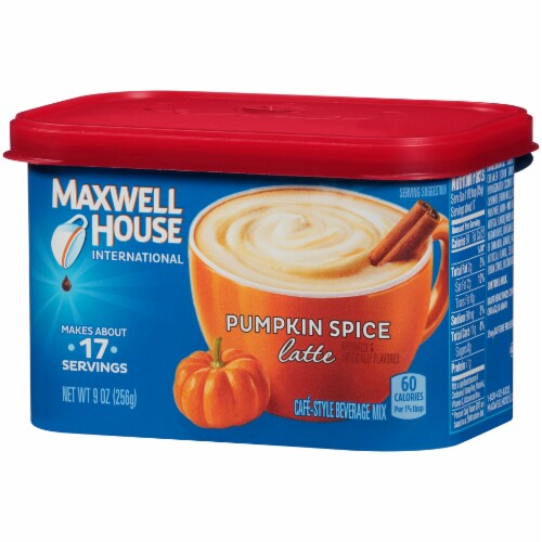 Maxwell House International Pumpkin Spice Latte Cafe-Style Beverage Mix Perspective: right