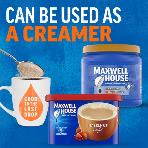 Maxwell House International Hazelnut Café Instant Coffee Perspective: right