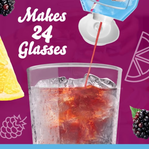 Crystal Light Zero Sugar Blackberry Lemonade Water Enhancer Bottle Perspective: right