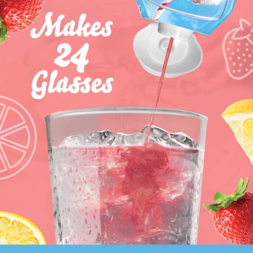 Crystal Light Liquid Strawberry Lemonade Naturally Flavored Drink Mix Perspective: right