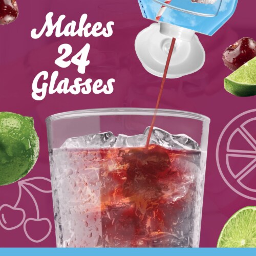 Crystal Light Liquid Black Cherry Lime Naturally Flavored Drink Mix, Bottle Perspective: right